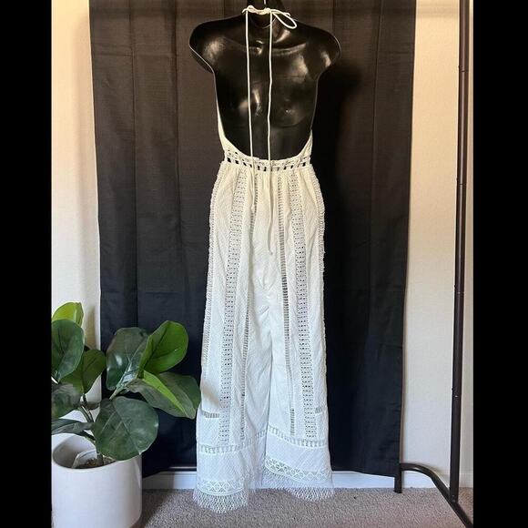 Free people crochet style white jumpsuit - Picture 3 of 7